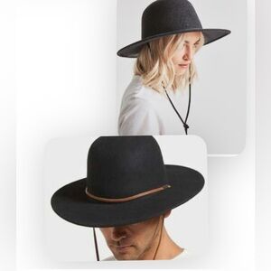 BRIXTON Tiller wool (felt) black Hat size M  7 1/4 women’s / men’s